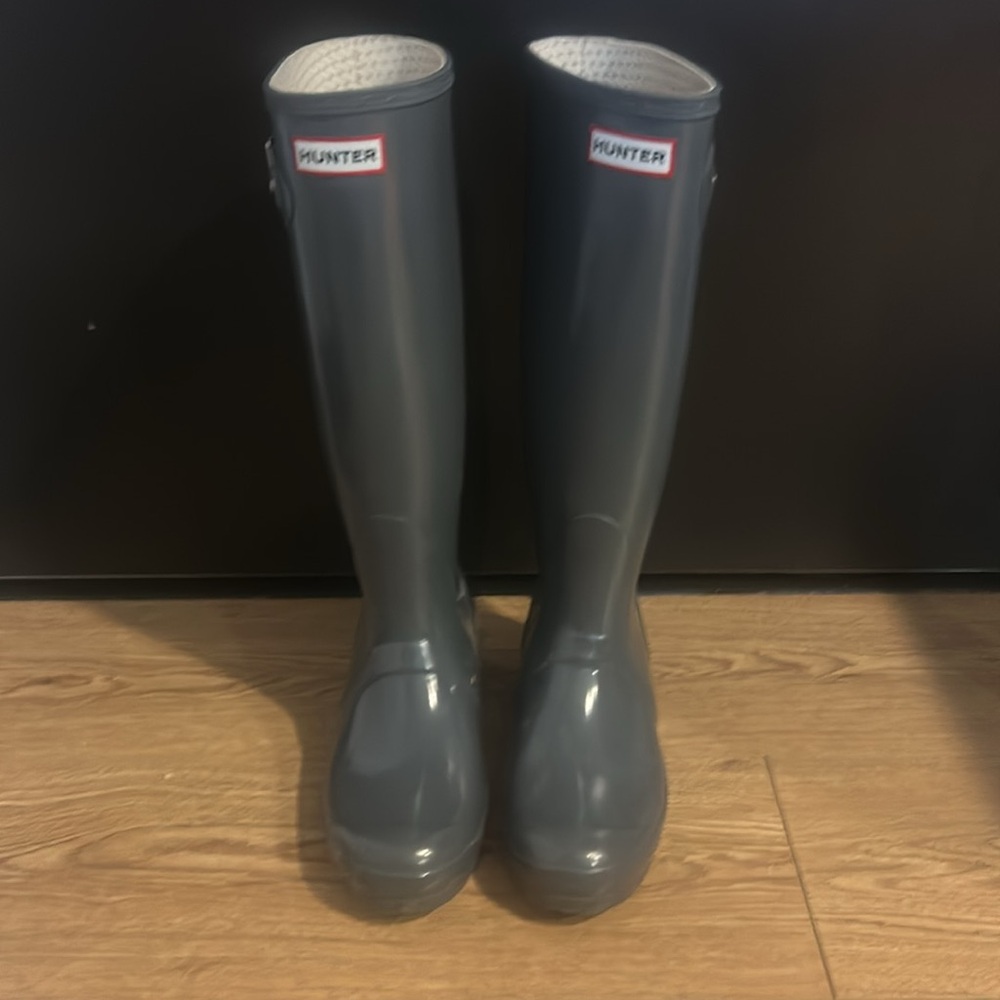 Women’s Hunter Rain Boots/Fleece Logo Socks Size 8 - Picture 8 of 10